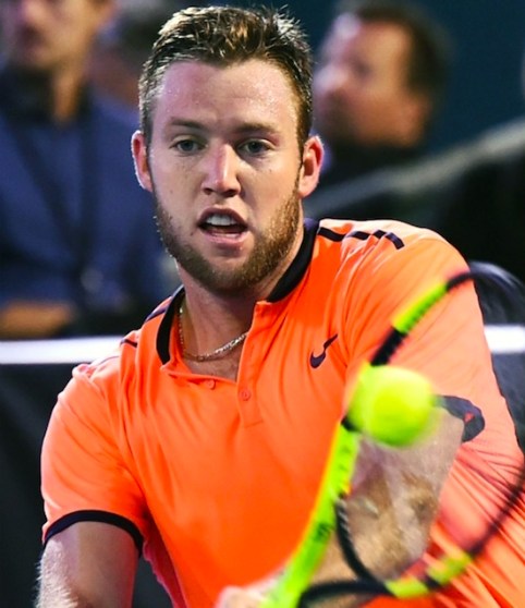 Jack Sock in round two at the ASB Classic in Auckland